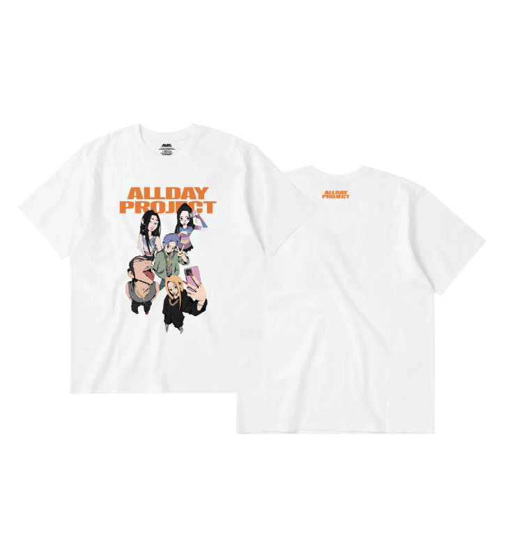 ALLDAY PROJECT ADP cartoon ver. Tシャツ 白黒 TBLshop.com