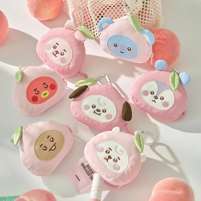 Bt21 - Peach Holic Face Pouch Keyring – Kpop Omo