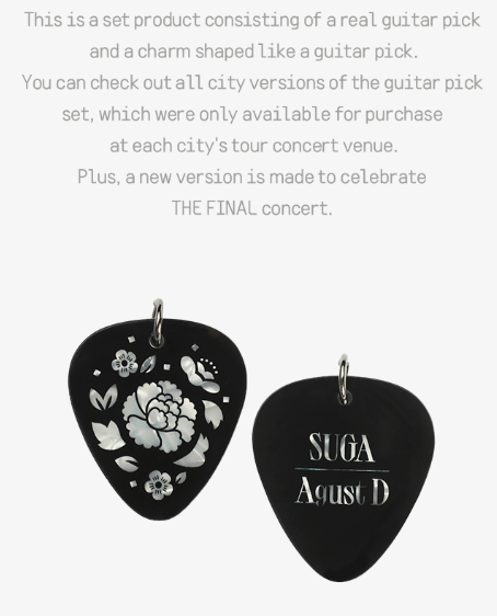 BTS SUGA | AGUST D - D-Day Tour MD: Guitar Pick Set – Kpop Omo