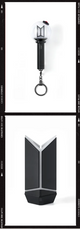 BTS Official Lightstick Ver 4 Keyring + Cradle Set