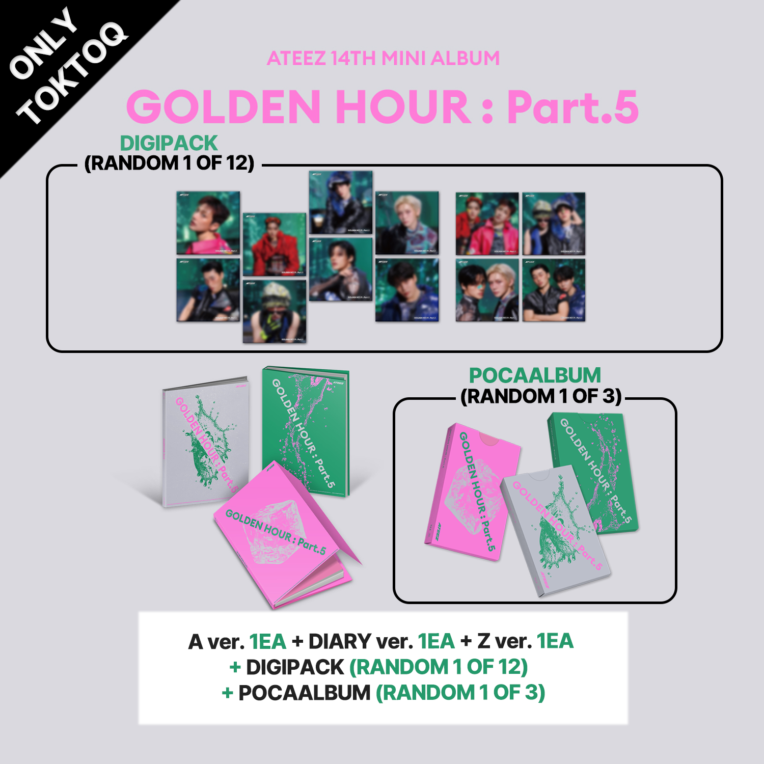 ATEEZ GH:P4 ユノ＆ミンギ　toktoq特典セット Ateez - Golden Hour : Part.5 14th Mini Album Toktoq Gift Toktoq