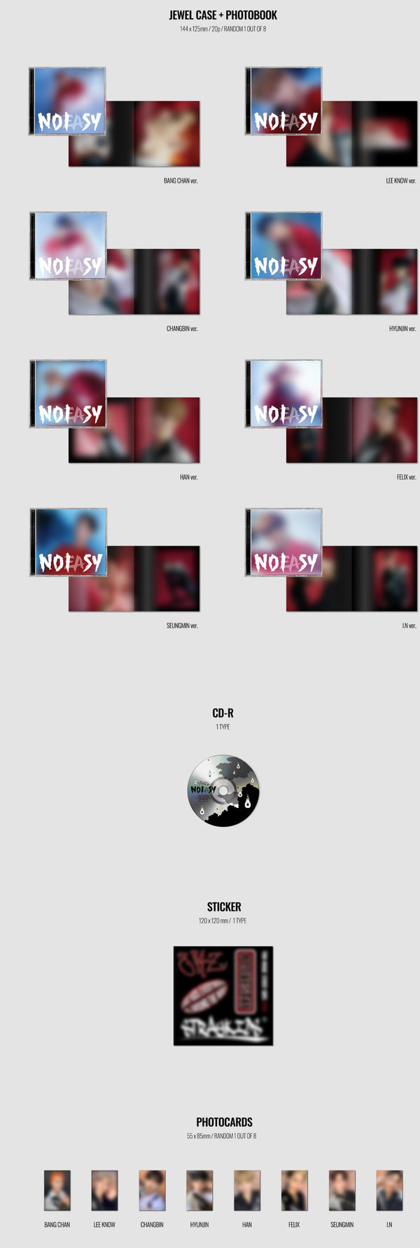 Stray Kids - [NOEASY] 2nd Album Jewel Case Version – Kpop Omo