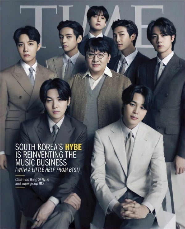 BTS on Cover of TIME Asia Magazine - April 2022 Issue: BTS HYBE TIME 100  COMPANIES