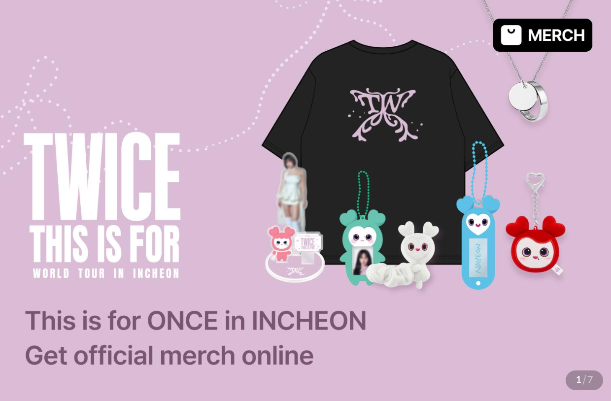 TWICE This is For World Tour in Incheon Merch