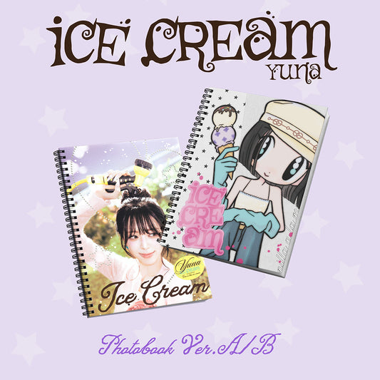 Itzy yuna - ice cream 1st mini album photobook ver random