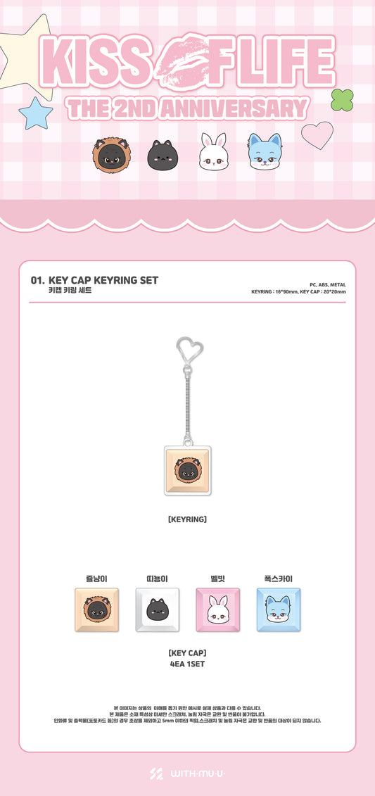 KISS OF LIFE - Kiss of Life the 2nd Anniversary Official MD Key Cap Keyring Set