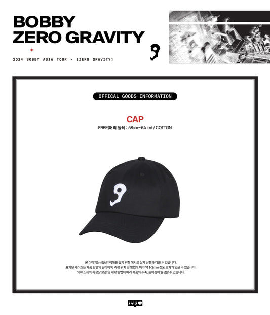 BOBBY -  2024 BOBBY ZERO GRAVITY IN SEOUL OFFICIAL MD BALL CAP