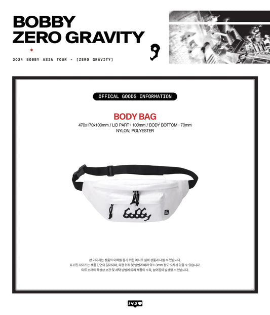 BOBBY -  2024 BOBBY ZERO GRAVITY IN SEOUL OFFICIAL MD BODY BAG