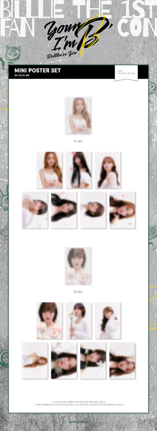 BILLLIE - YOUR B, I'M B (BELLLIE'VE YOU) 1ST FAN-CON OFFICIAL MD MINI POSTER SET