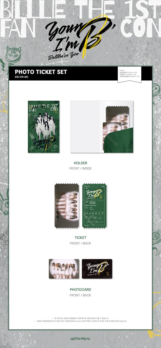 BILLLIE - YOUR B, I'M B (BELLLIE'VE YOU) 1ST FAN-CON OFFICIAL MD PHOTO TICKET SET