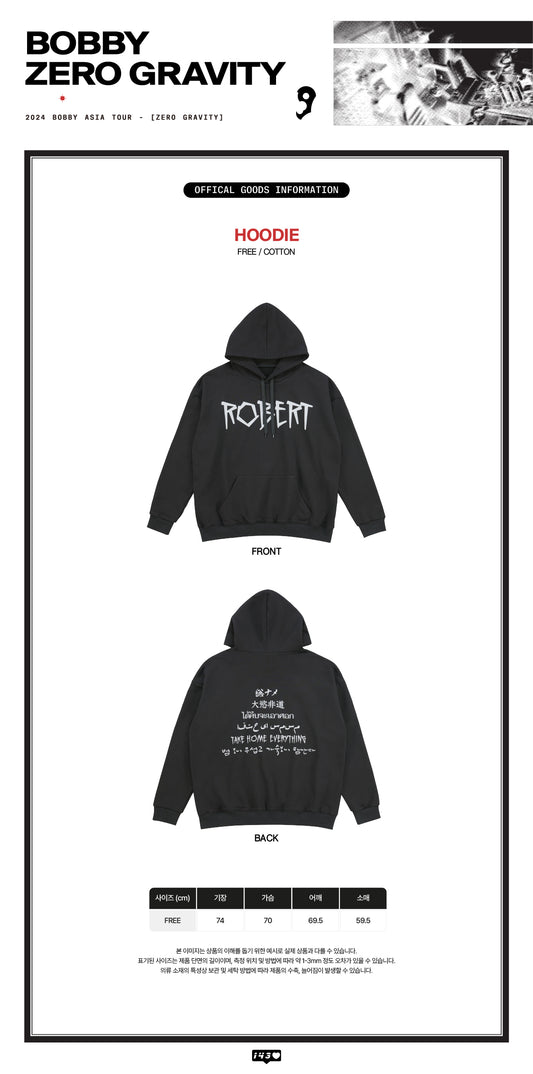 BOBBY -  2024 BOBBY ZERO GRAVITY IN SEOUL OFFICIAL MD HOODIE