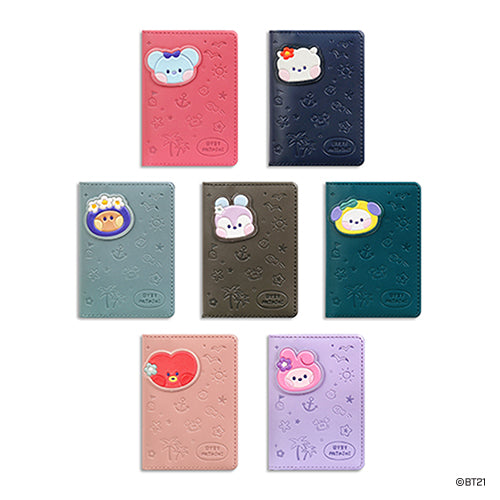 BT21 ミニニ レザーパッチカードケース ヴァカンス