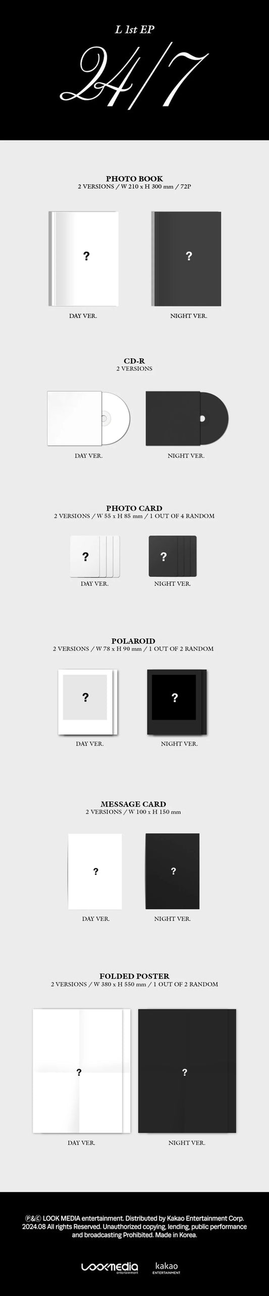 L 1st EP Album - 24/7 (Photobook Set)