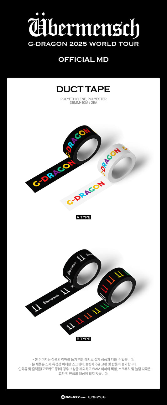 G-Dragon - 2025 World Tour in Korea Official MD Duck Tape