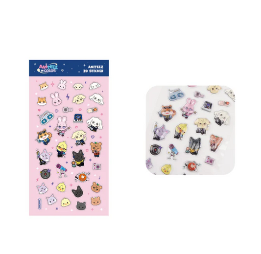 Ateez - aniteez in color pop up official md aniteez 3d sticker