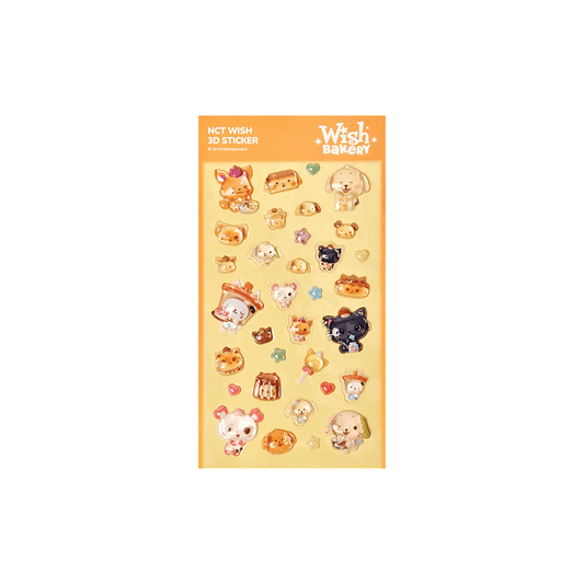 NCT wish - wish bakery pop up official md 3d sticker