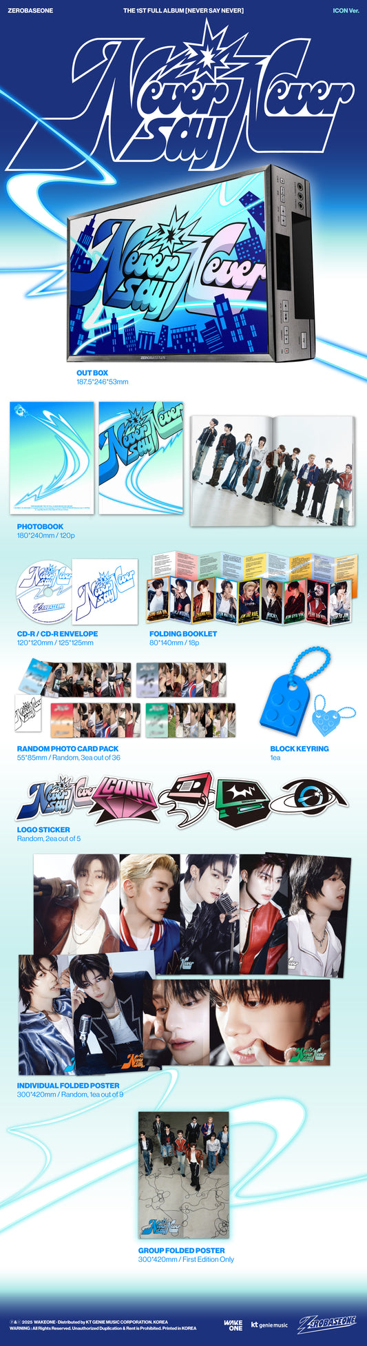 ZEROBASEONE 1st Full Album - Never Say Never