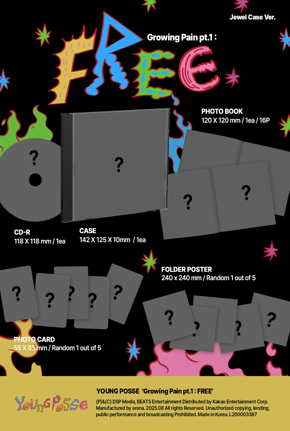 YOUNG POSSE Ep Album - Growing Pain pt.1 : Free – Kpop Omo