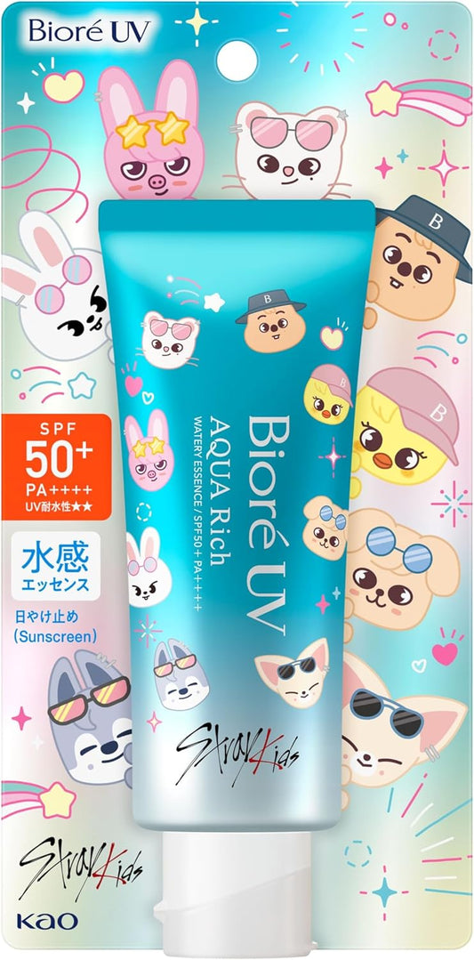 Stray Kids SKZOO x Biore UV Aqua Rich Watery Essence 70g Sunscreen SPF50