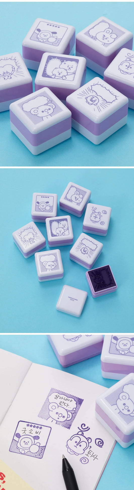 BTS x BT21 - Today’s Face Random Speech Bubble Stamp (1P)