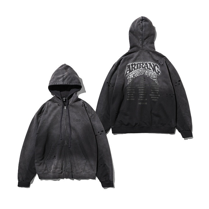 BTS - arirang world tour official md Zip-Up Hoodie (Charcoal) (JP