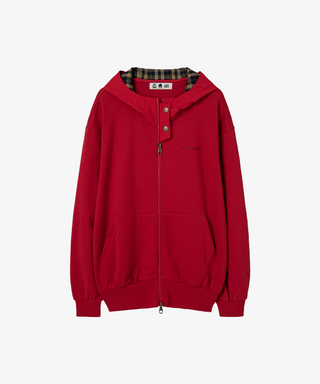 BOYNEXTDOOR - SAND SOUND CAPSULE COLLECTION OFFICIAL MD WOVEN DETAILDED  FULL ZIP UP HOODIE RED