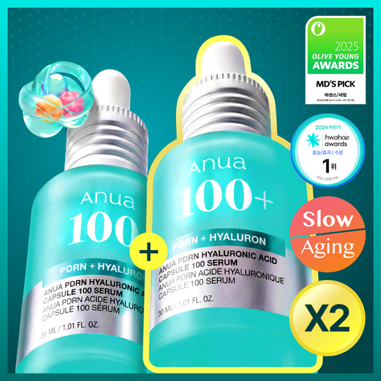 Anua PDRN Hyaluronic Acid Capsule 100 Serum 30ml Double Set