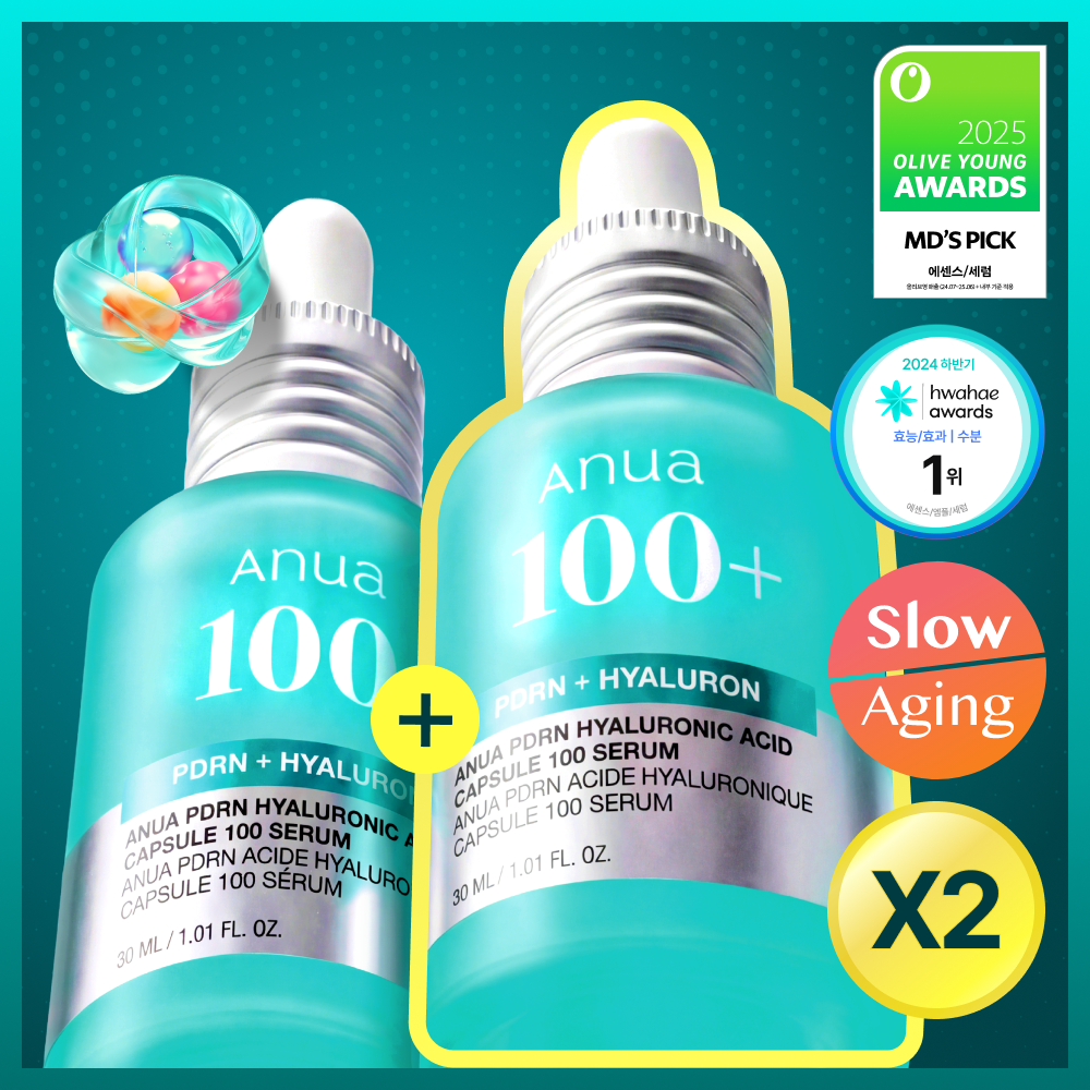 Anua PDRN Hyaluronic Acid Capsule 100 Serum 30ml Double Set
