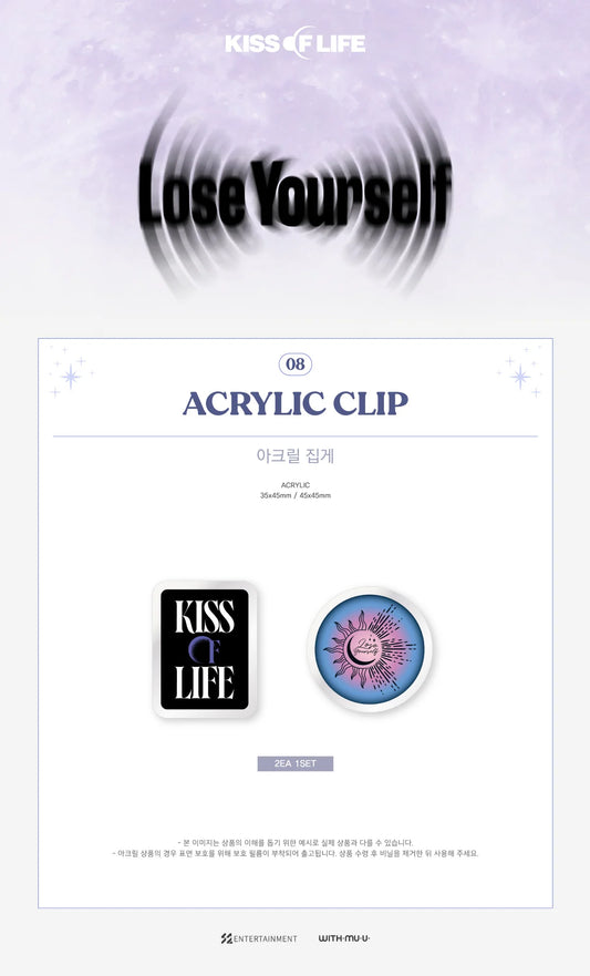 KISS OF LIFE - Love Yourself 3rd Mini Album Pop Up Official MD Acrylic Clip