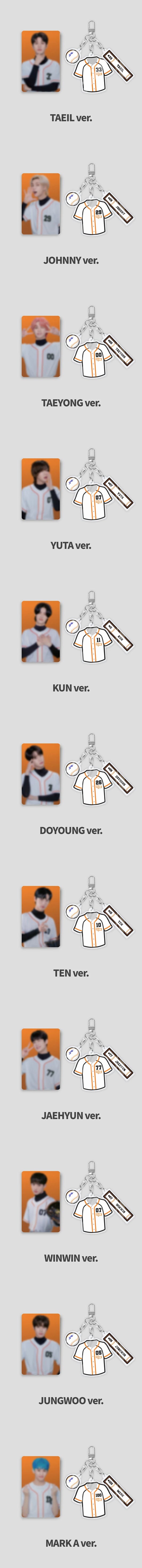 NCT - Nct Zone Official MD Acrylic Keyring + Photo Card Set Baseball Player Ver