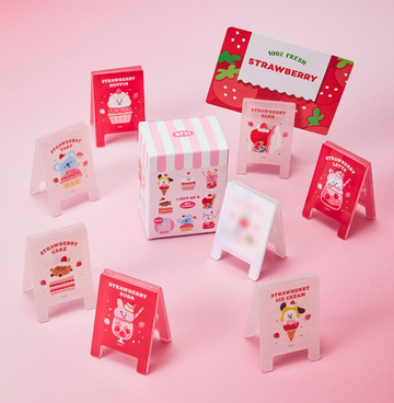 Bt21 - strawberry party random acrylic multi clip