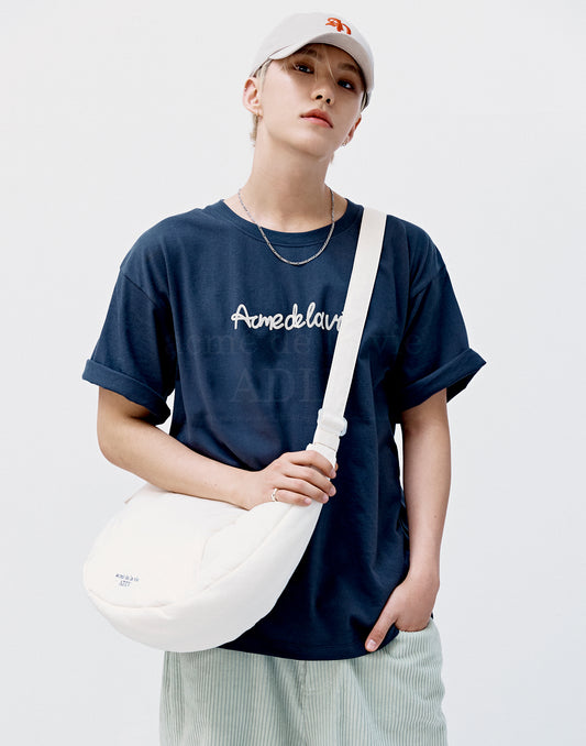 Seventeen Hoshi x Acme De La Vie Adlv Collection - Chain Embossing Script Printing Short Sleeve T-Shirt