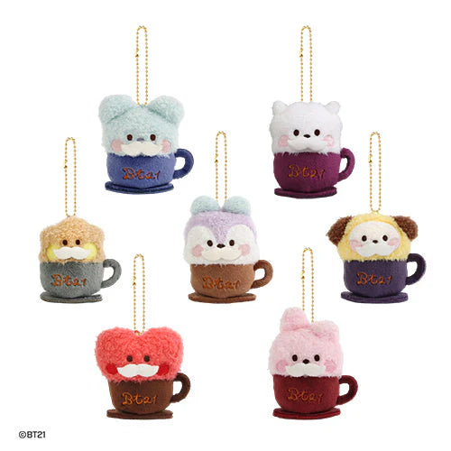 BT21 - Minini Plush Keyring Latte