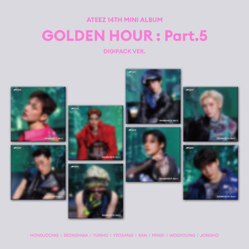 Ateez - Golden Hour : Part.5 14th Mini Album Digipack Ver Set