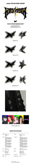 Aespa - rich man official md rich man badge set