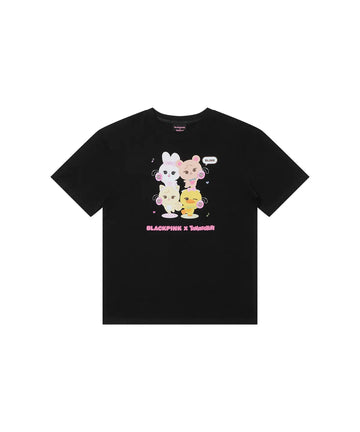 Blackpink - Blackpink X Tamagotchi Official Md Basic T-shirt Black