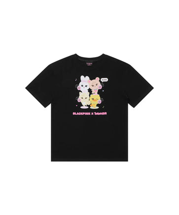 Blackpink - Blackpink X Tamagotchi Official Md Basic T-shirt Black