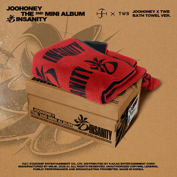 Monsta x joohoney - insanity 2nd mini album joohoney x twb bath towel ver