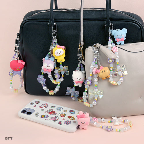 BTS x BT21 - Minini Beads Strap Keyring Lovely