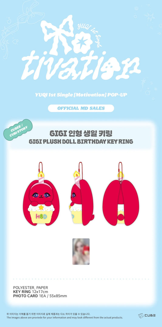 I-DLE YUQI - Motivation Official MD Gigi Plush Doll Birthday Key Ring