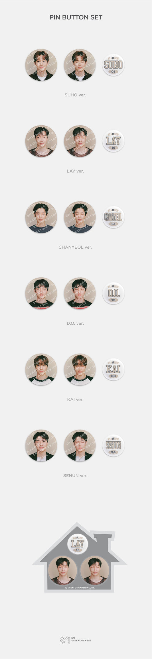 EXO - 'EXO'verse' 2025 EXO fan meeting official md pin button set