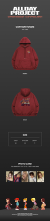 Allday project 1st ep official md cartoon hoodie set