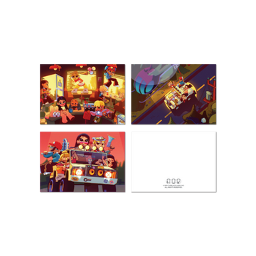 Allday project 1st ep official md cartoon postcard