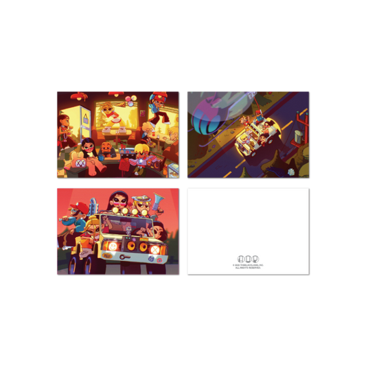 Allday project 1st ep official md cartoon postcard