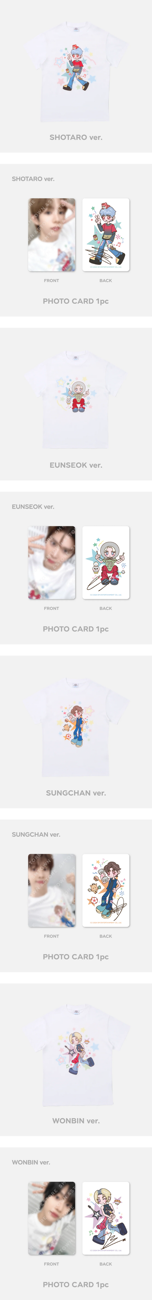 Riize - Riizing Day Finale 2024 Riize Fan Con Finale in Seoul Official MD Character T-Shirt Set