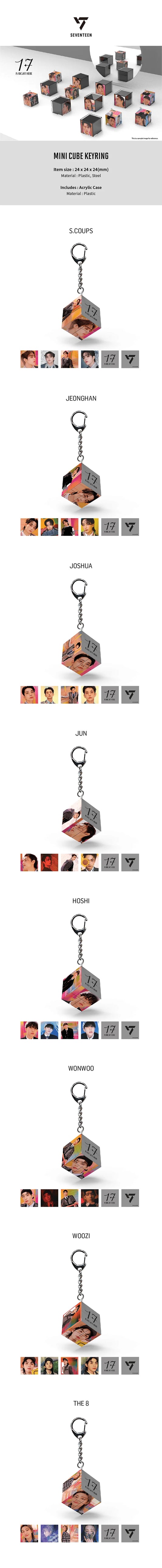 Seventeen - Cube & Puzzle Official MD Mini Cube Keyring 17 Right Here