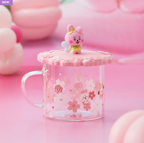 BT21 - Baby Spring Fairy Glass Cup & Lid (430ml)