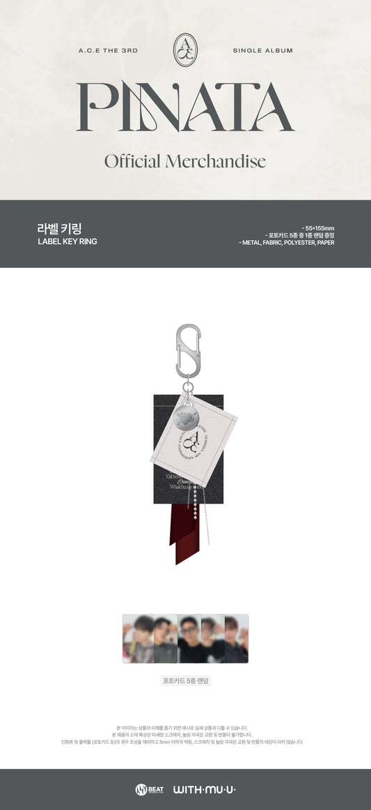 A.C.E - Pinata 3rd Single Album Official MD Label Key Ring