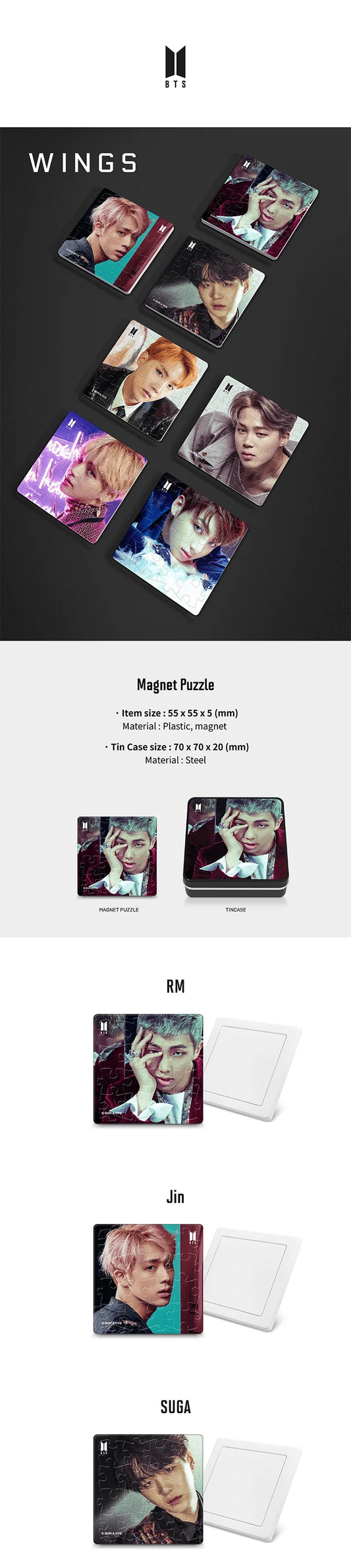 BTS - Official MD Magnet Puzzle Wings