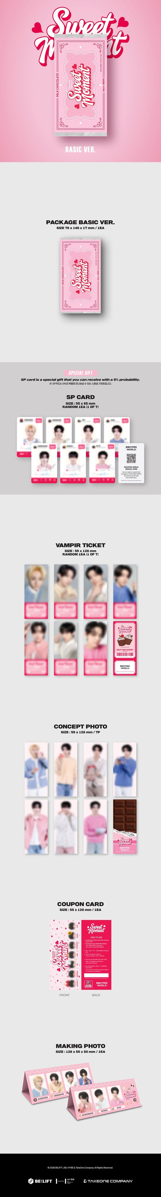 Enhypen - world coupon card collection sweet moment basic ver